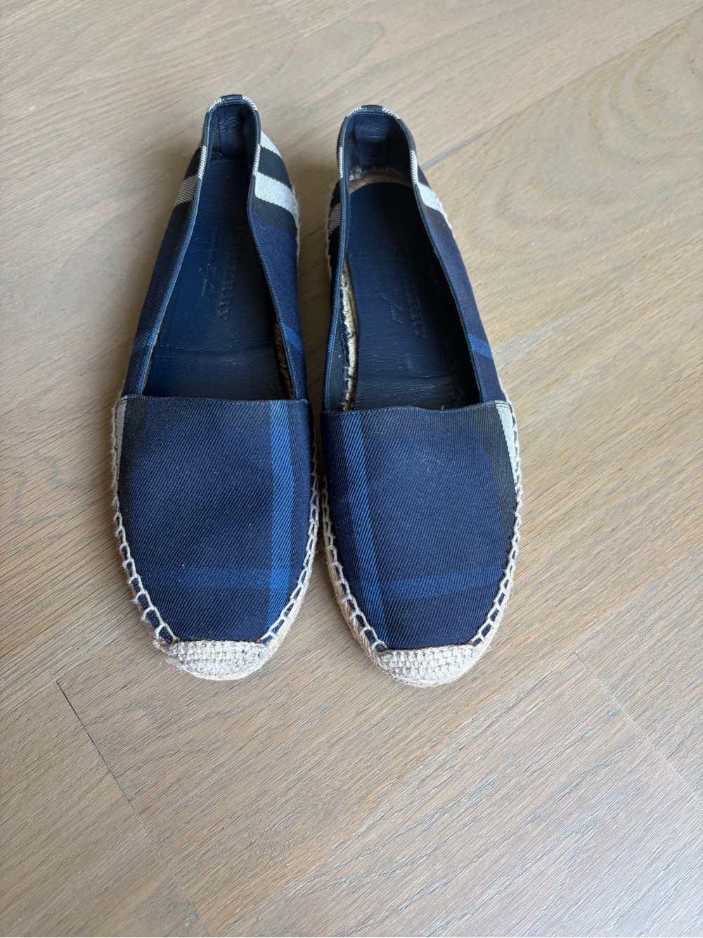 Burberry Navy and Natural Espadrilles - Women's Slip-On Loafers - Picture 3 of 3
